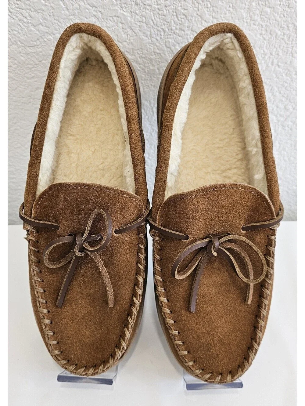 Bass Men’s Brown Moccasin Slippers Size 7M